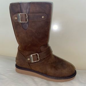 Tall brown buckle ugg boots